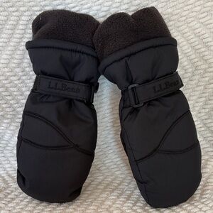 L.L. Bean Black Kids (Medium) Thinsulate Waterproof Insulated Mittens